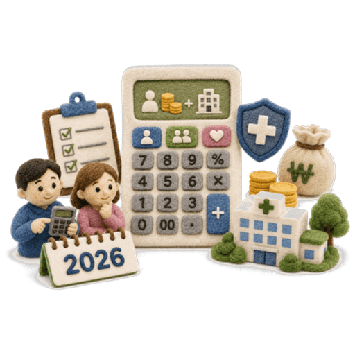 2026 건강보험료 계산기 펠트 아이콘